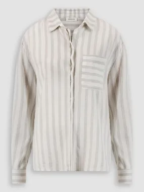 Alchemist Joana, viscosemix blouse met gestreept dessin