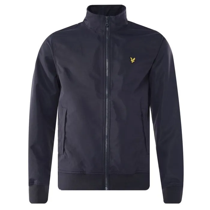 Lyle & Scott mesh backed funnel neck jacket heren dark navy