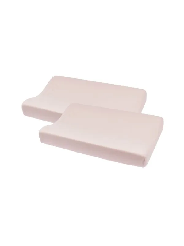 MEYCO AANKLEEDKUSSENHOES BASIC JERSEY SOFT PINK 50X70CM 2PACK