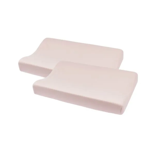 MEYCO AANKLEEDKUSSENHOES BASIC JERSEY SOFT PINK 50X70CM 2PACK
