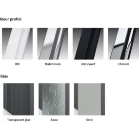 Novellini Young 1BS nisvouwdeur rechts  87-91 cm h.glas mat chr.