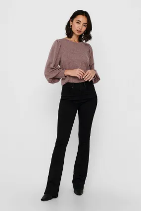ONLY high waist flared jeans ONLROYAL black  