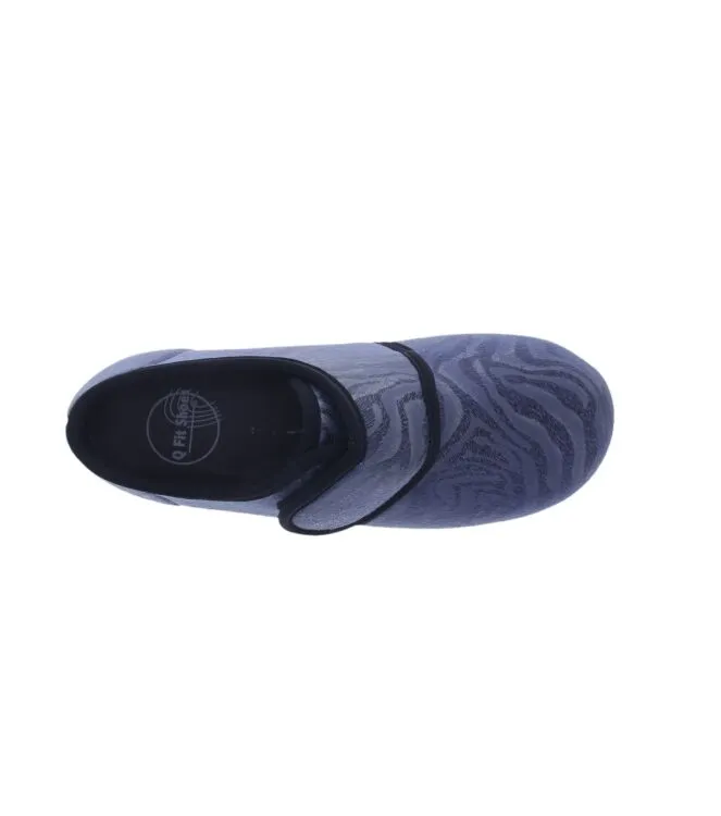 QFIT GENEVE 2 BLEU PANTOFFELS