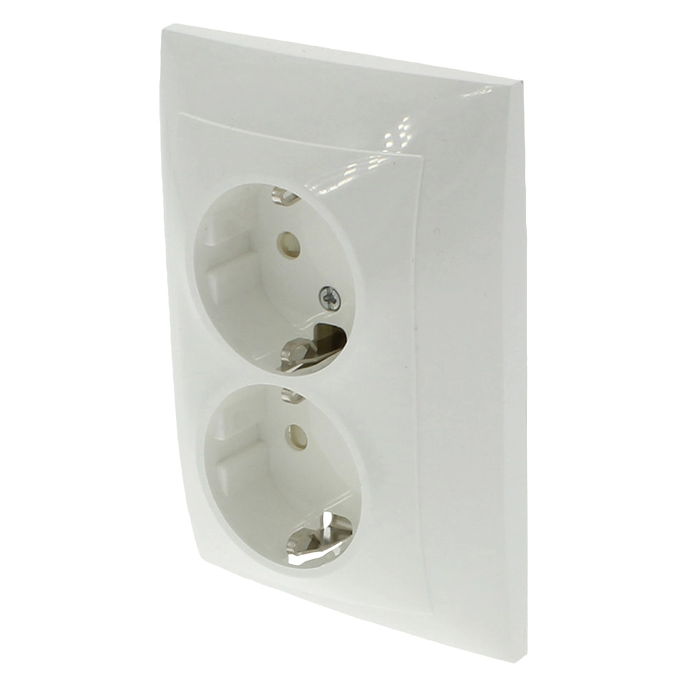 QLINK S2 CONTACTDOOS INBOUW 2VOUDIG RANDAARDE POLARWIT 1 STUK