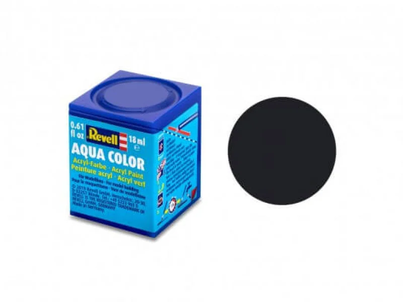 REVELL AQUA COLOR  ZWART MAT 18ML 36108