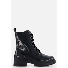 Super Cracks Veterboots Lak PU Zwart - Maat 39