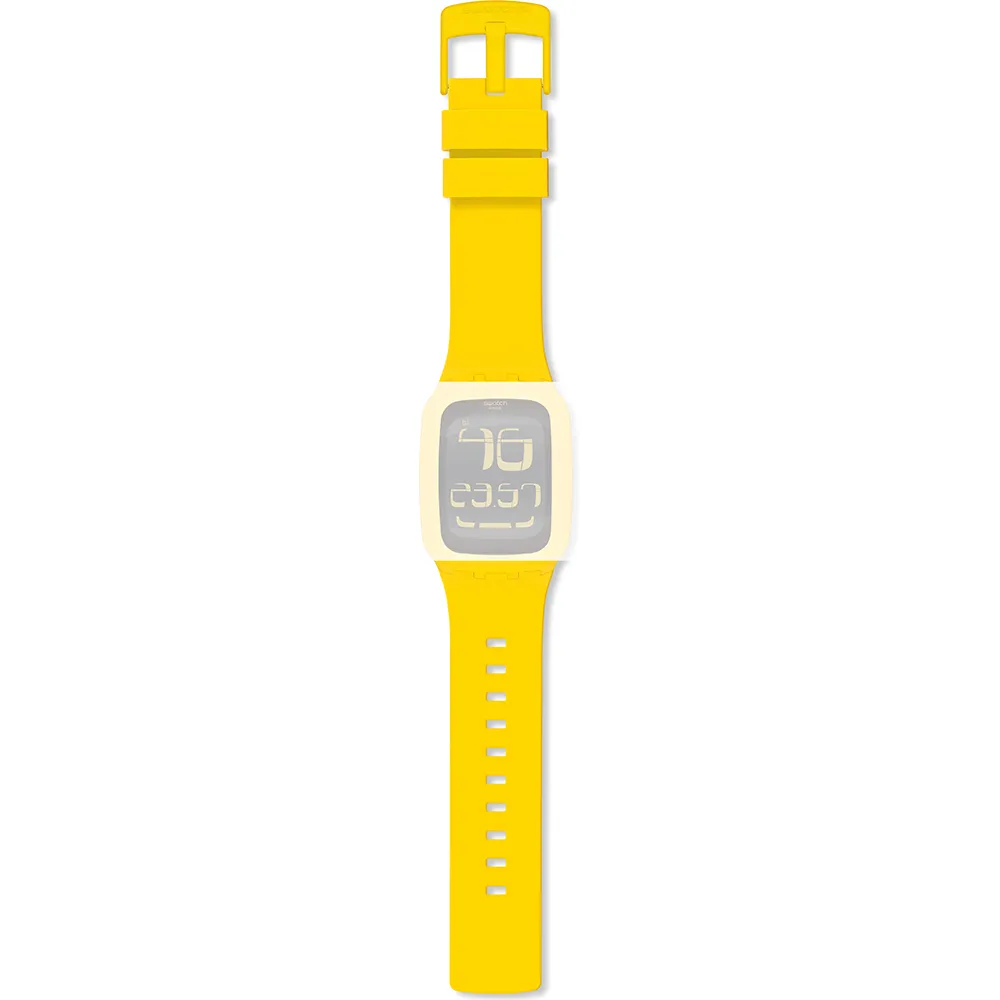 SWATCH PLASTIC  TOUCH DIGI SU/SV ASURJ101 SURJ101 TOUCH YELLOW HORLOGEBAND